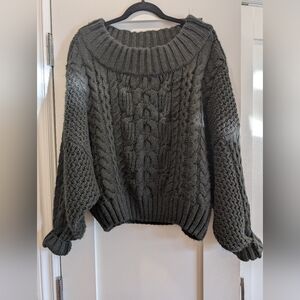 Anthropologie Cropped Dolman Sweater, XL